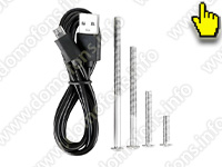 Видеоглазок на входную дверь iHome S03 с цветным экраном и встроенной памятью - кабель и болты для крепления