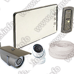 Комплект видеодомофона Eplutus EP-2232 и купальная камера KDM-6413G и уличная камера KDM-6215G